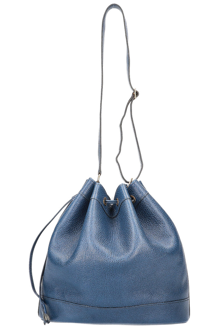 HERMÈS Market Bucket Bag Blue 1980