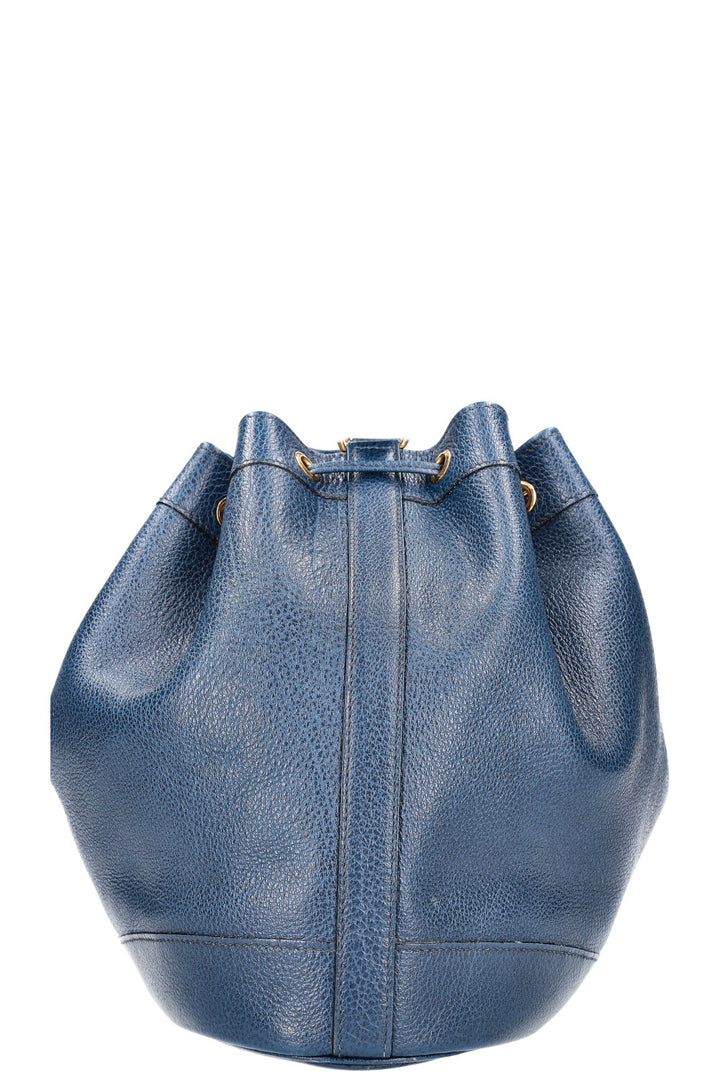 HERMÈS Market Bucket Bag Blue 1980