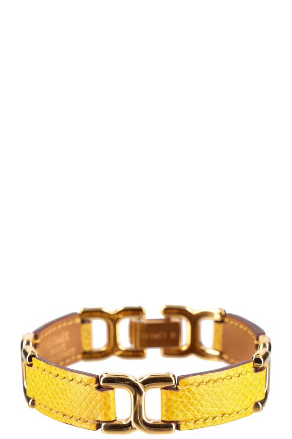 HERMÈS Equestrian Bracelet Epsom Yellow 2003