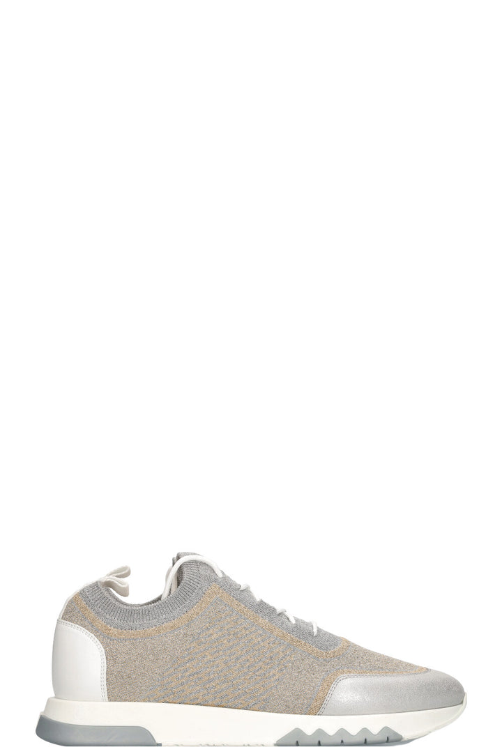 HERMÈS Addict Sneakers Silver Gold