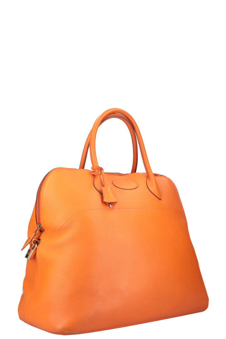 HERMÈS Bolide Bag 45 Clemence Orange 1999