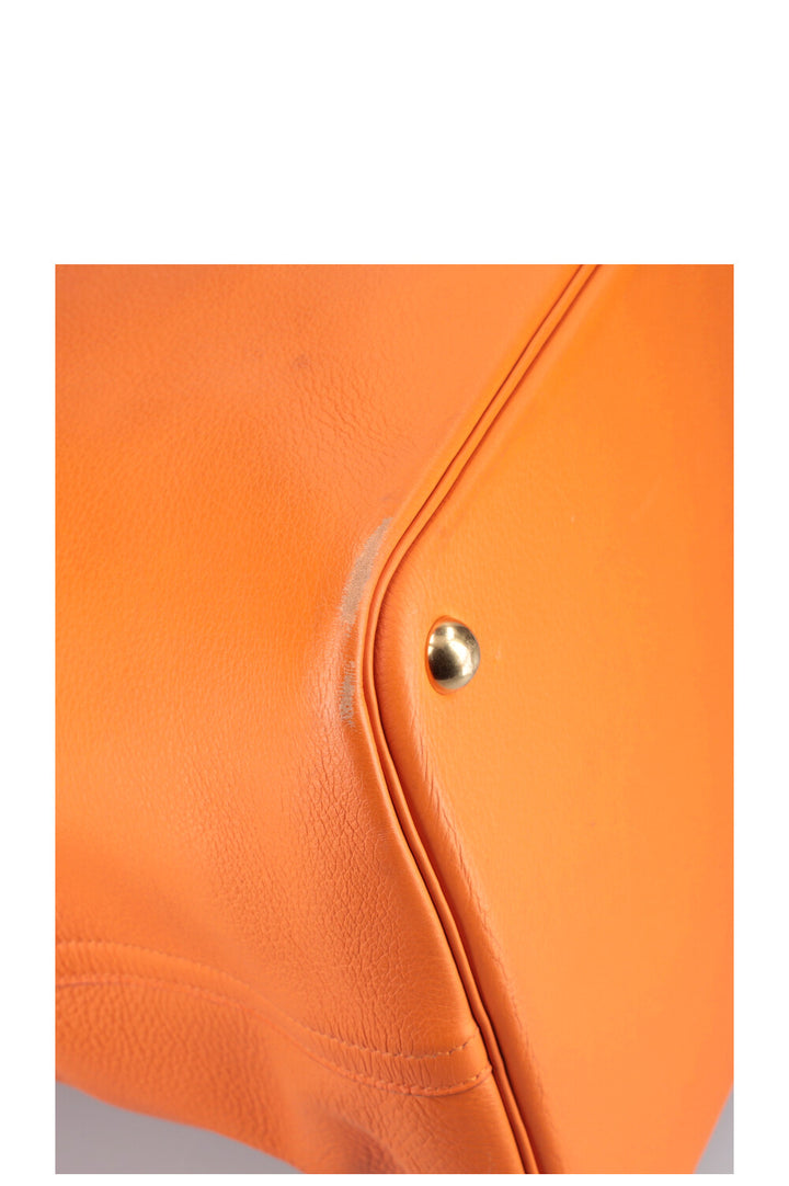 HERMÈS Bolide Bag 45 Clemence Orange 1999