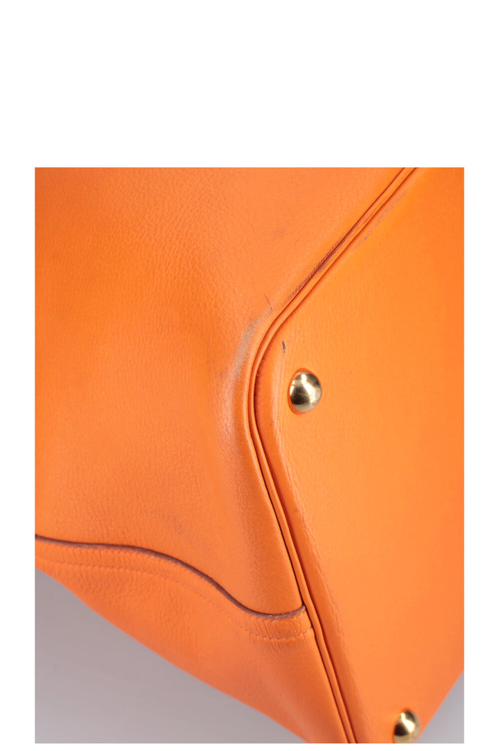 HERMÈS Bolide Bag 45 Clemence Orange 1999