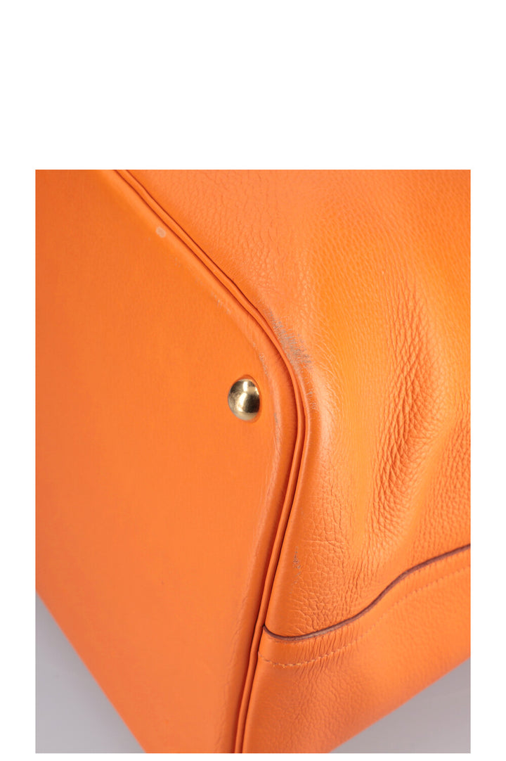 HERMÈS Bolide Bag 45 Clemence Orange 1999
