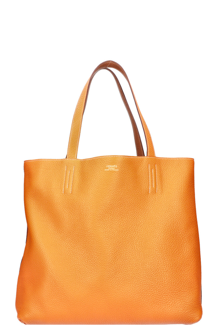 Hermès Double Sens 36 Reversible Bag Clemence Orange Gold
