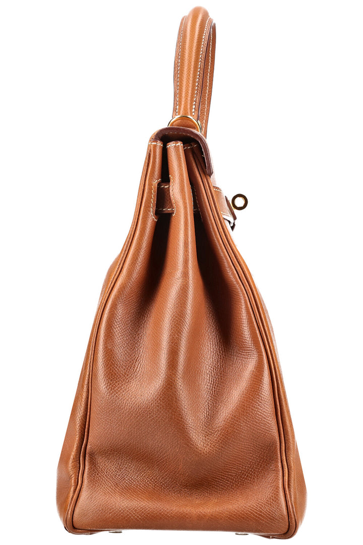 HERMÈS Kelly 35 Courchevel Gold