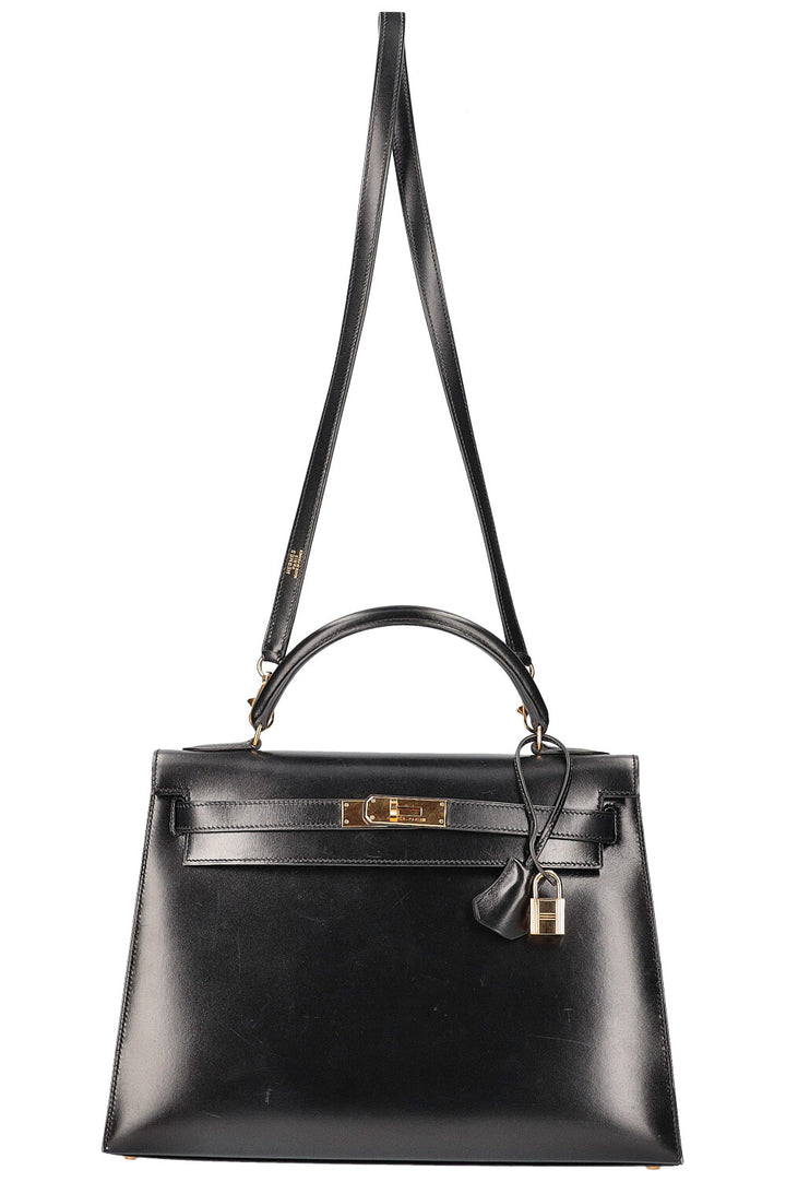 HERMÈS Kelly 32 Box Black 1999