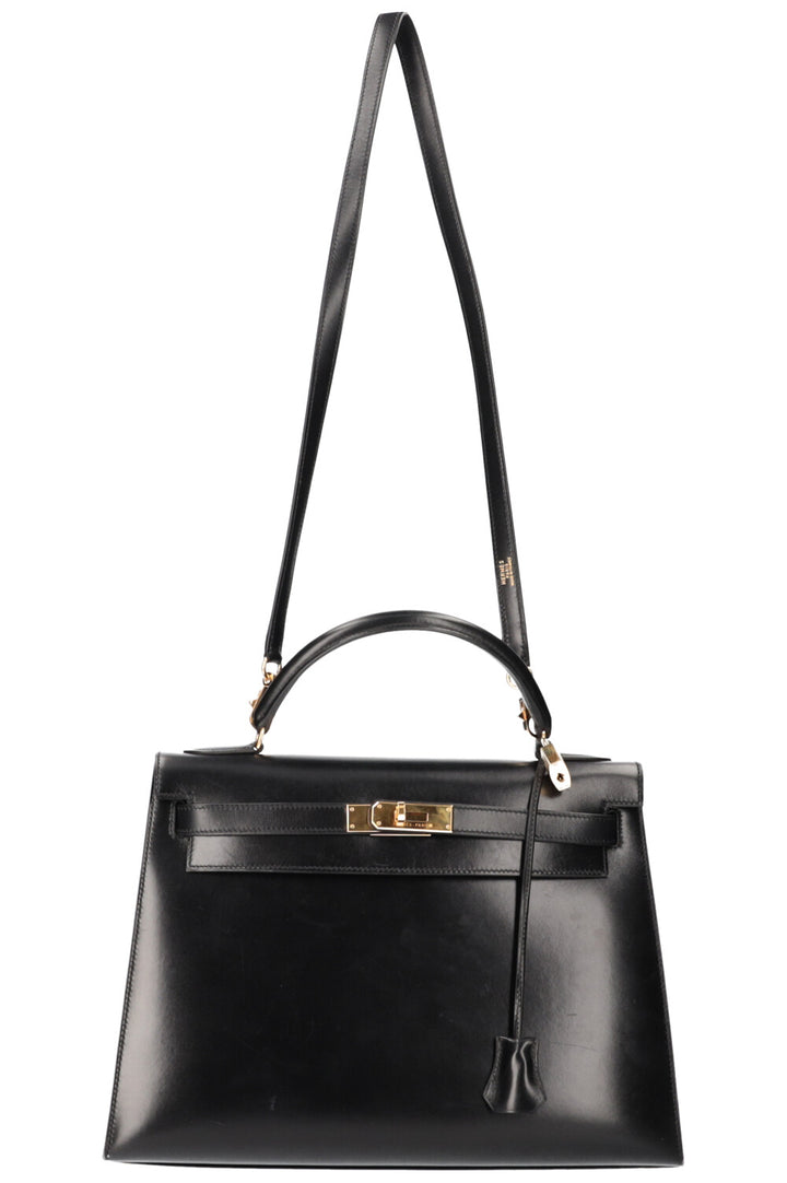 HERMÈS Kelly 32 Box Black 1999