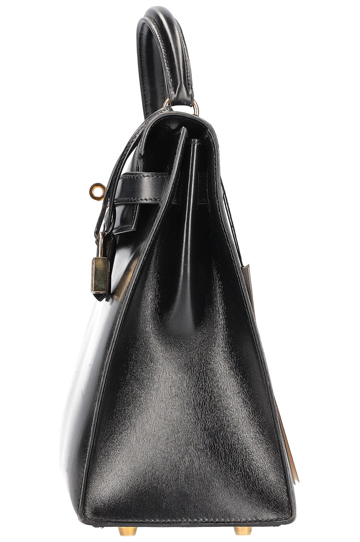 HERMÈS Kelly 32 Box Black 1999