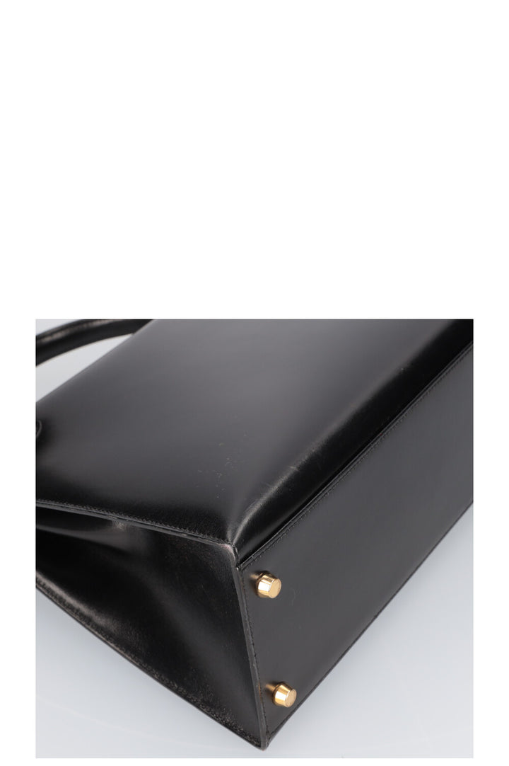 HERMÈS Kelly 32 Box Black 1999