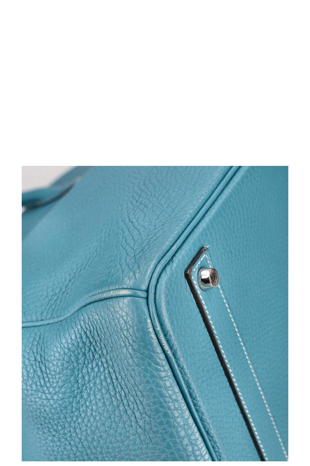 HERMÈS Birkin Bag 40 Clemence Bleu Jean