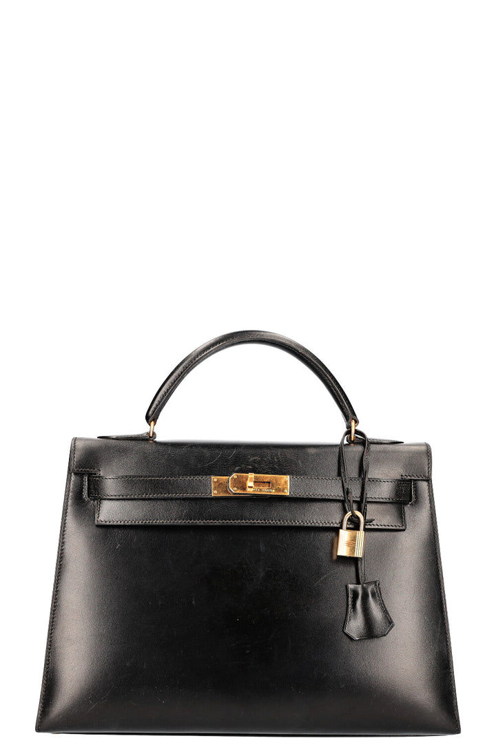 HERMÈS Kelly 32 Sellier Black