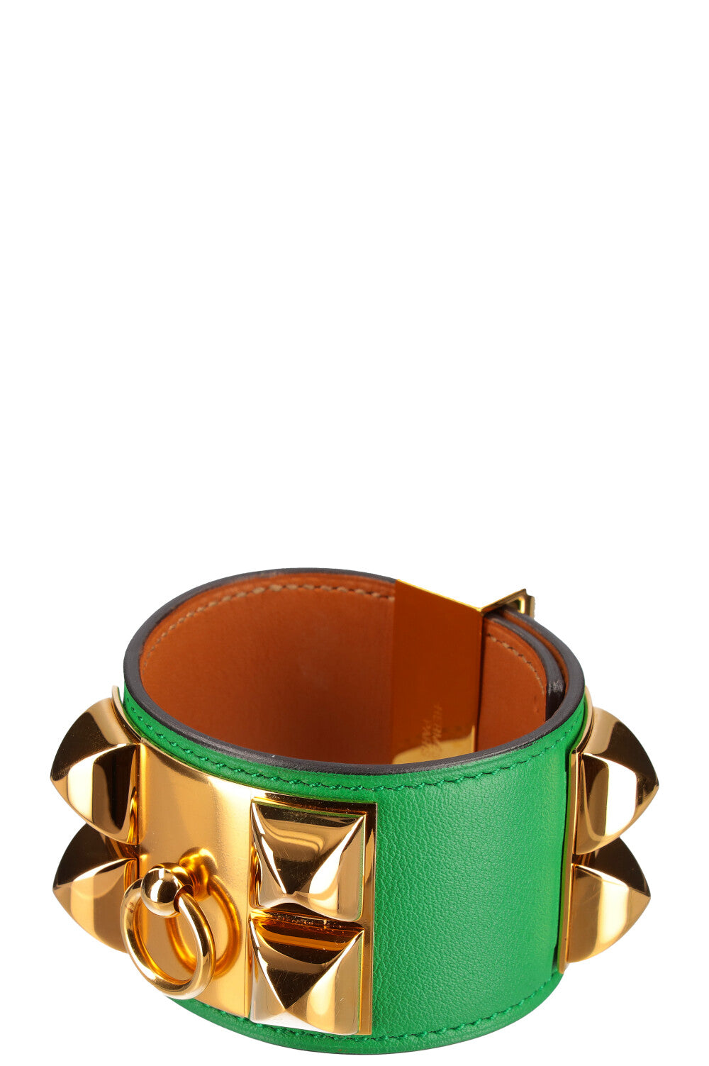 HERMÈS Collier De Chien Bracelet Green