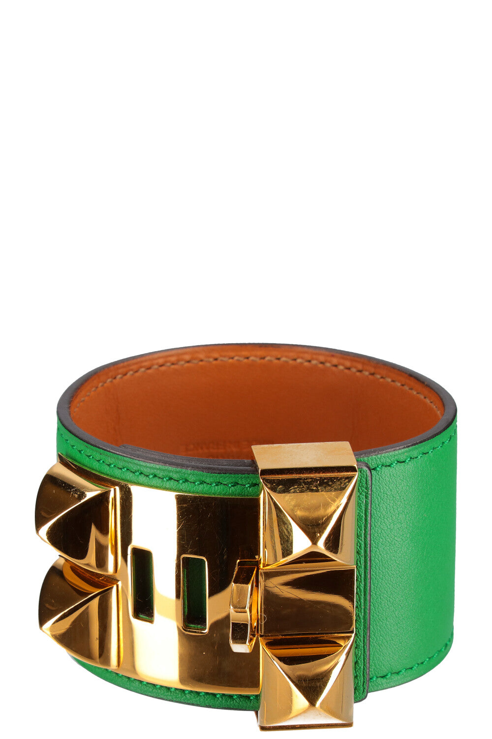 HERMÈS Collier De Chien Bracelet Green