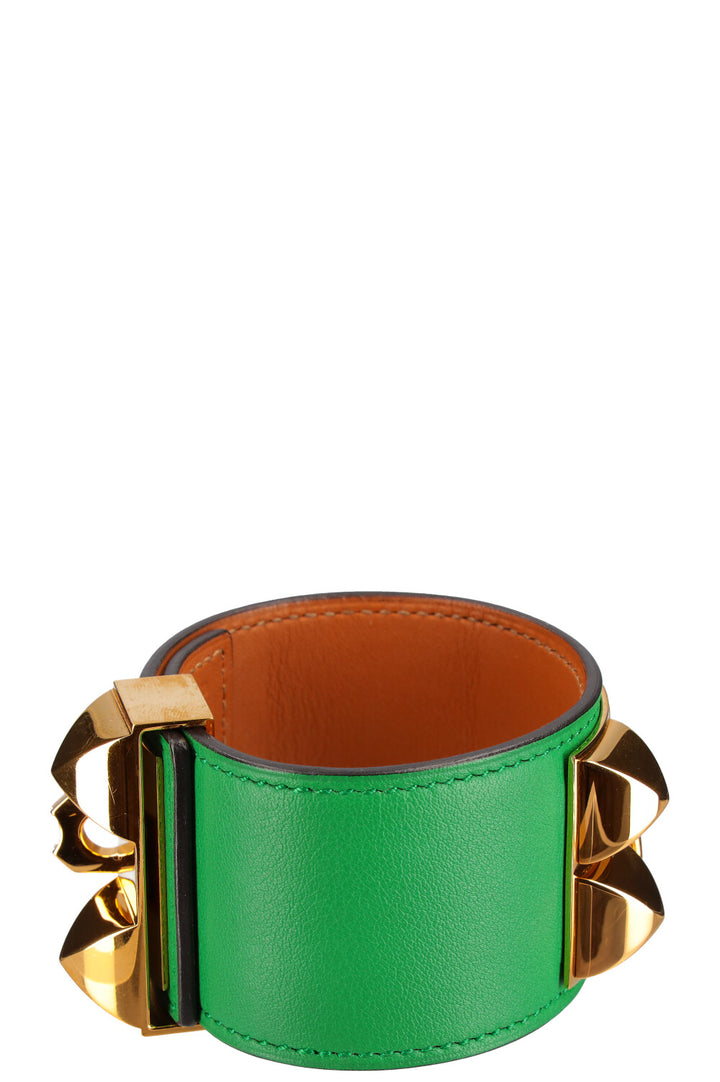 HERMÈS Collier De Chien Bracelet Green