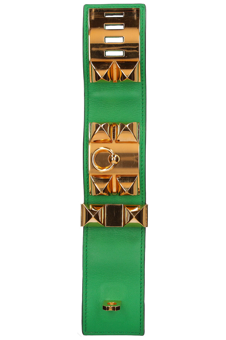 HERMÈS Collier De Chien Bracelet Green