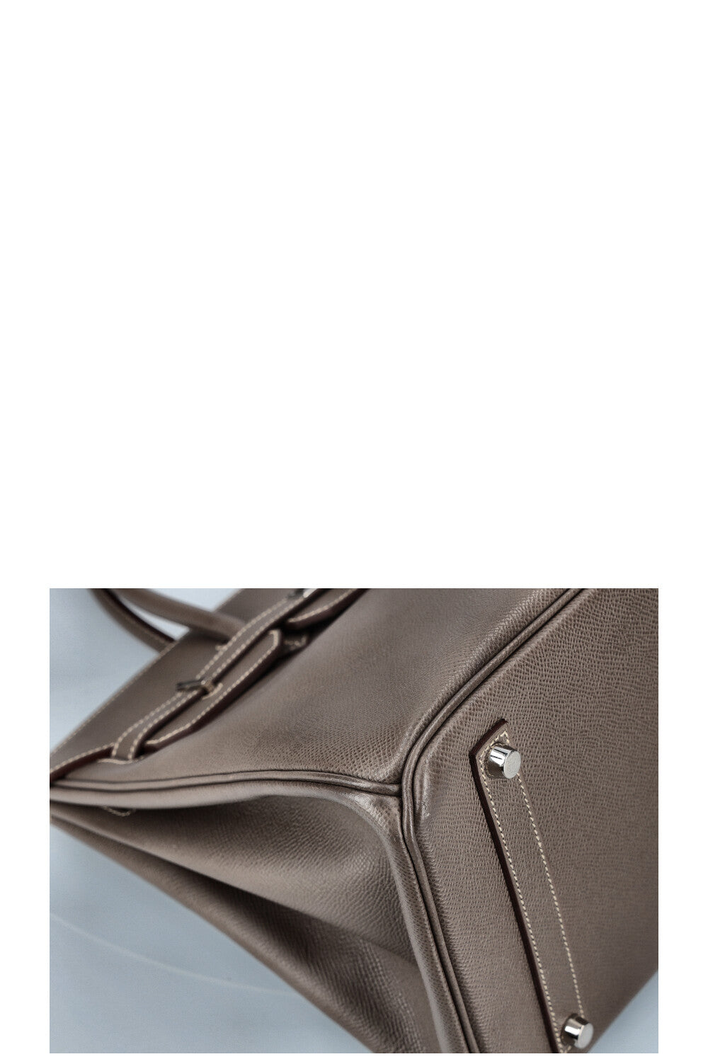 HERMÈS Birkin 35 Verso Epsom Étain Bleu Agate