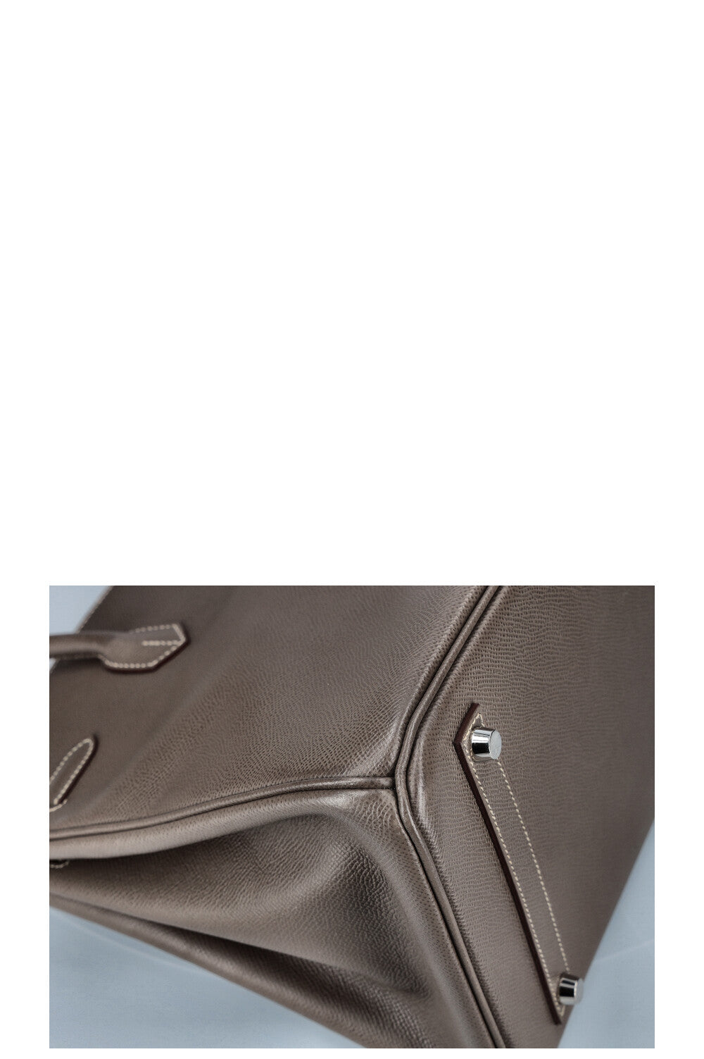 HERMÈS Birkin 35 Verso Epsom Étain Bleu Agate