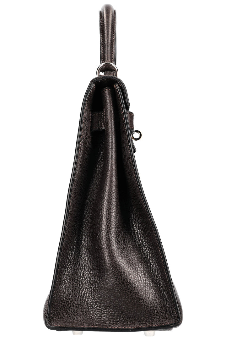 HERMÈS Kelly 32 Vache Ardennes Brown