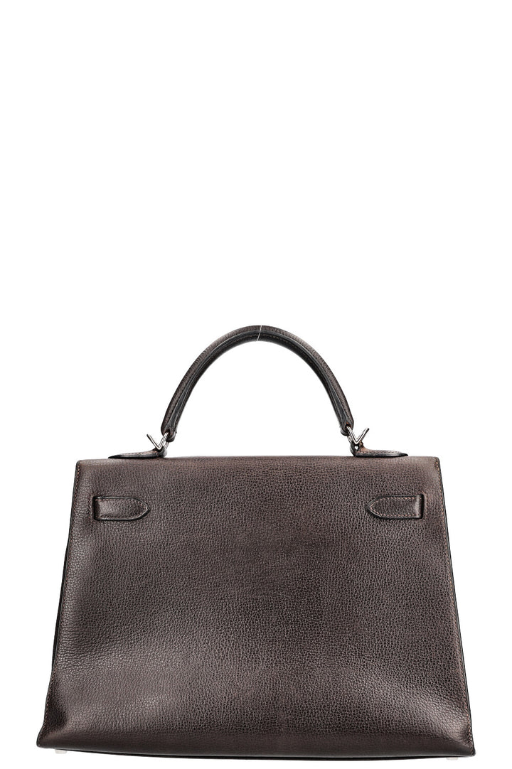 HERMÈS Kelly 32 Vache Ardennes Brown
