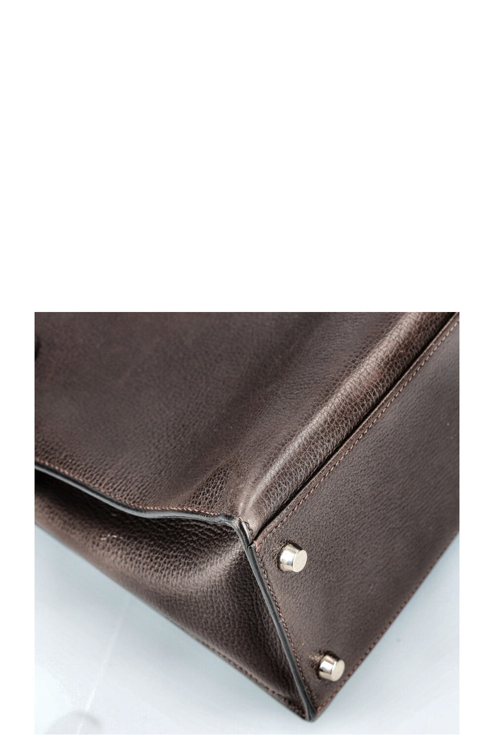 HERMÈS Kelly 32 Vache Ardennes Brown