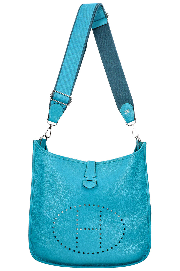 HERMÈS Evelyne GM Clemence Turquoise