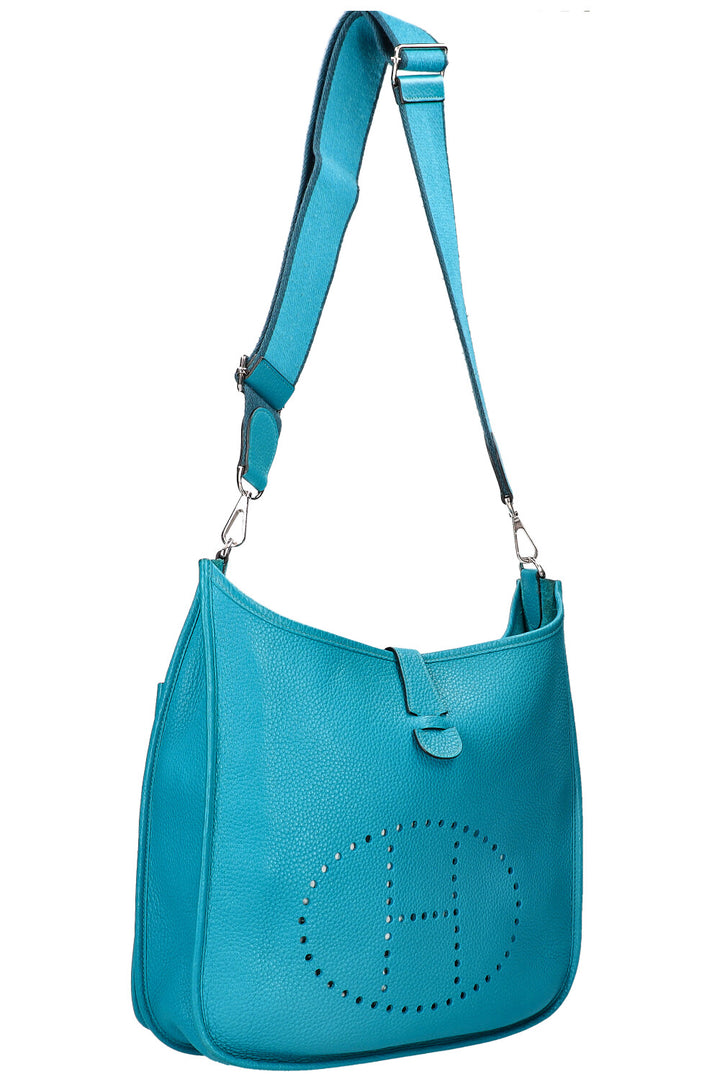 HERMÈS Evelyne GM Clemence Turquoise