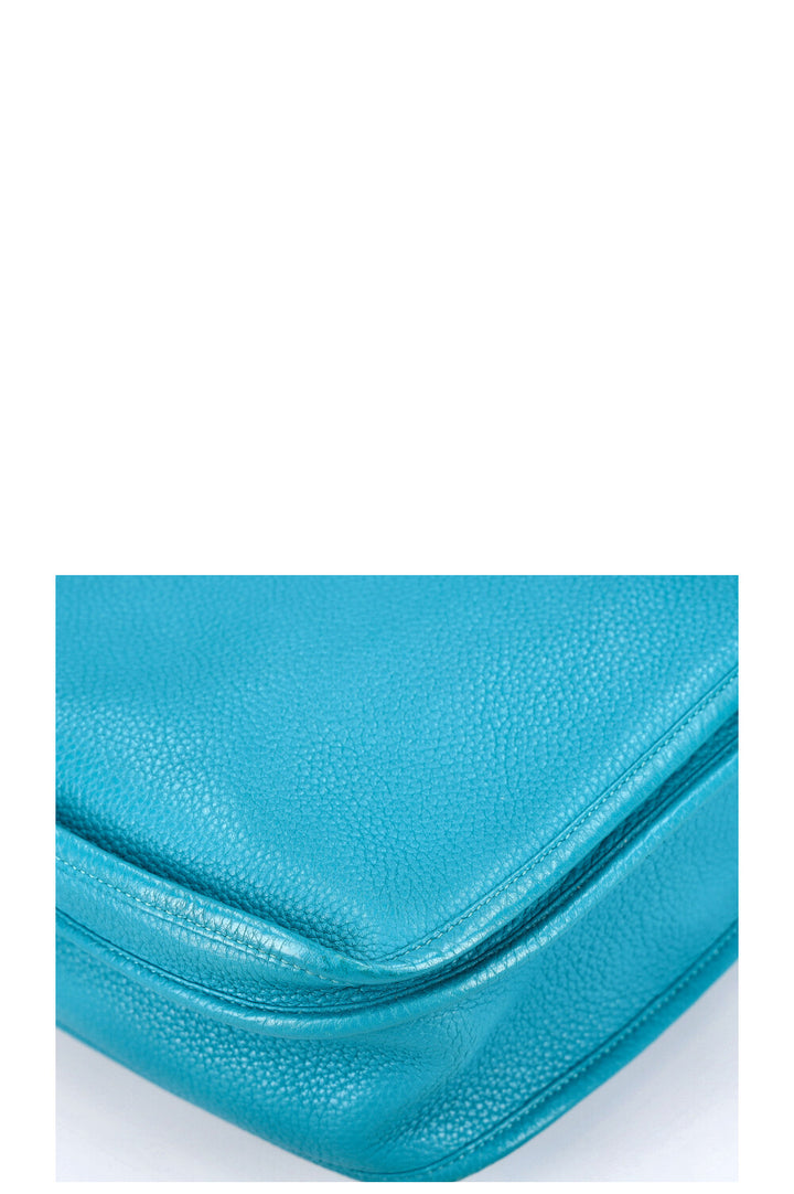 HERMÈS Evelyne GM Clémence Turquoise