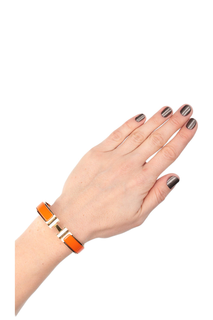 HERMÈS Clic H Bracelet Orange