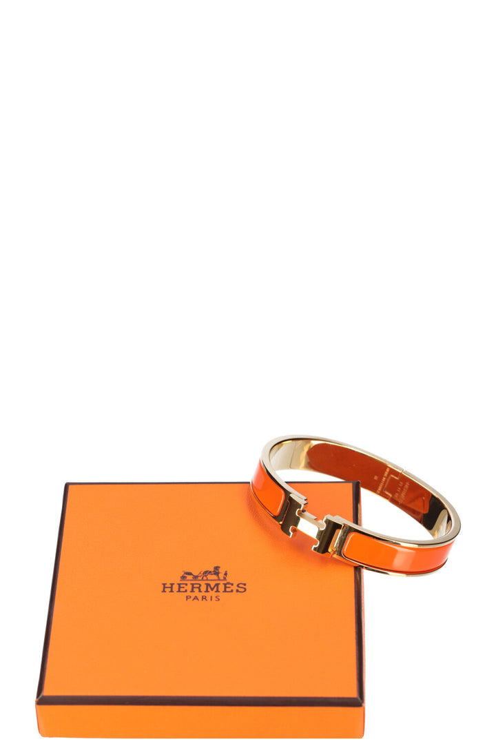 HERMÈS Clic H Bracelet Orange