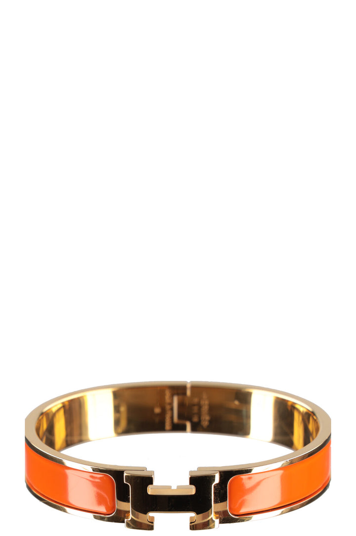 HERMES Clic H Bracelet Orange