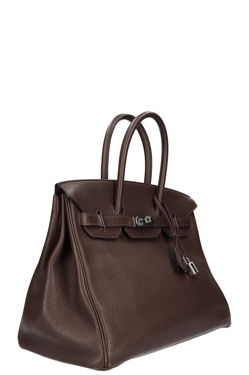 HERMÈS Birkin 35 Clemence Chocolat PHW