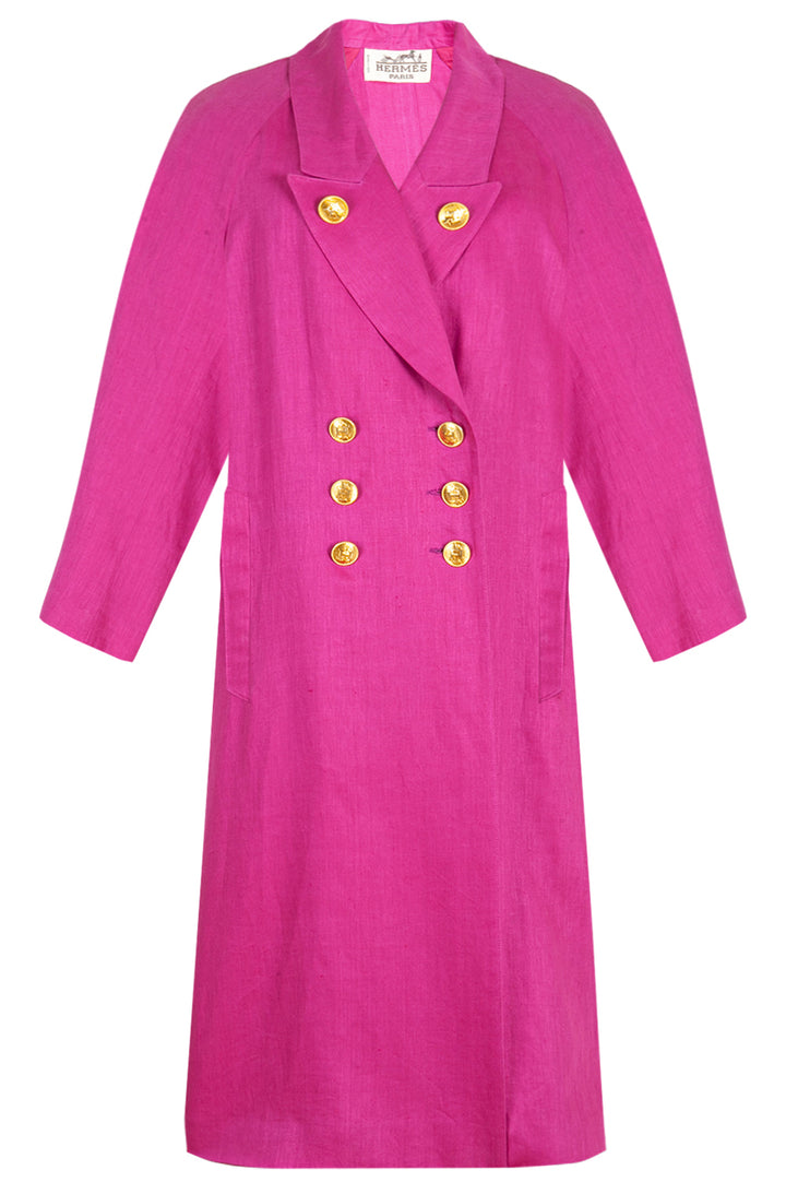 HERMÈS Manteau / Robe Lin Violet