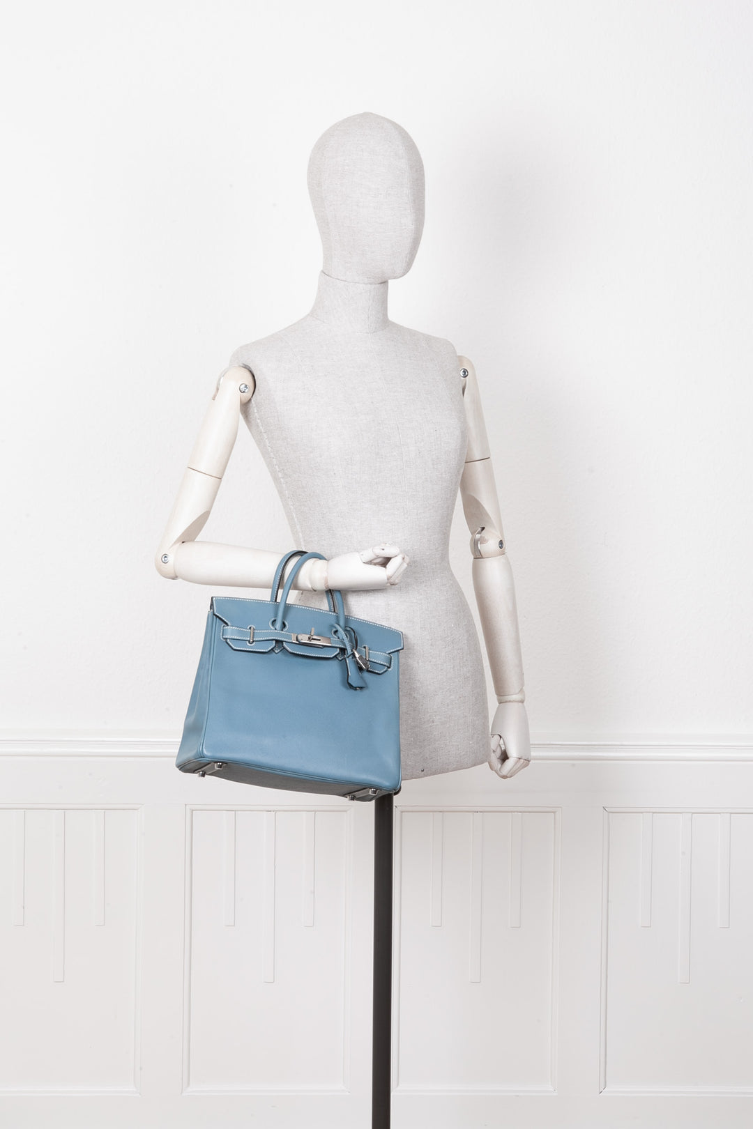 HERMÈS HAC 28 Sac Epsom Bleu Jean 2006