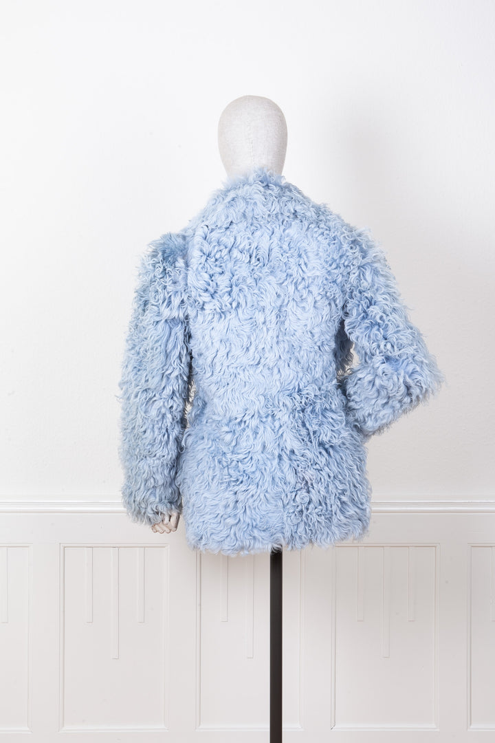 GUCCI Shearling Jacket Blue FW14