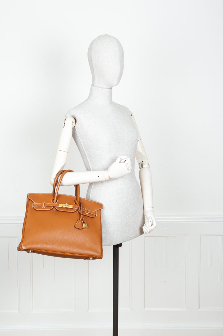 HERMÈS Birkin 35 Togo Gold 1998