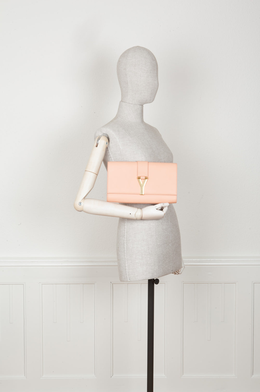 SAINT LAURENT Chyc Clutch Peach