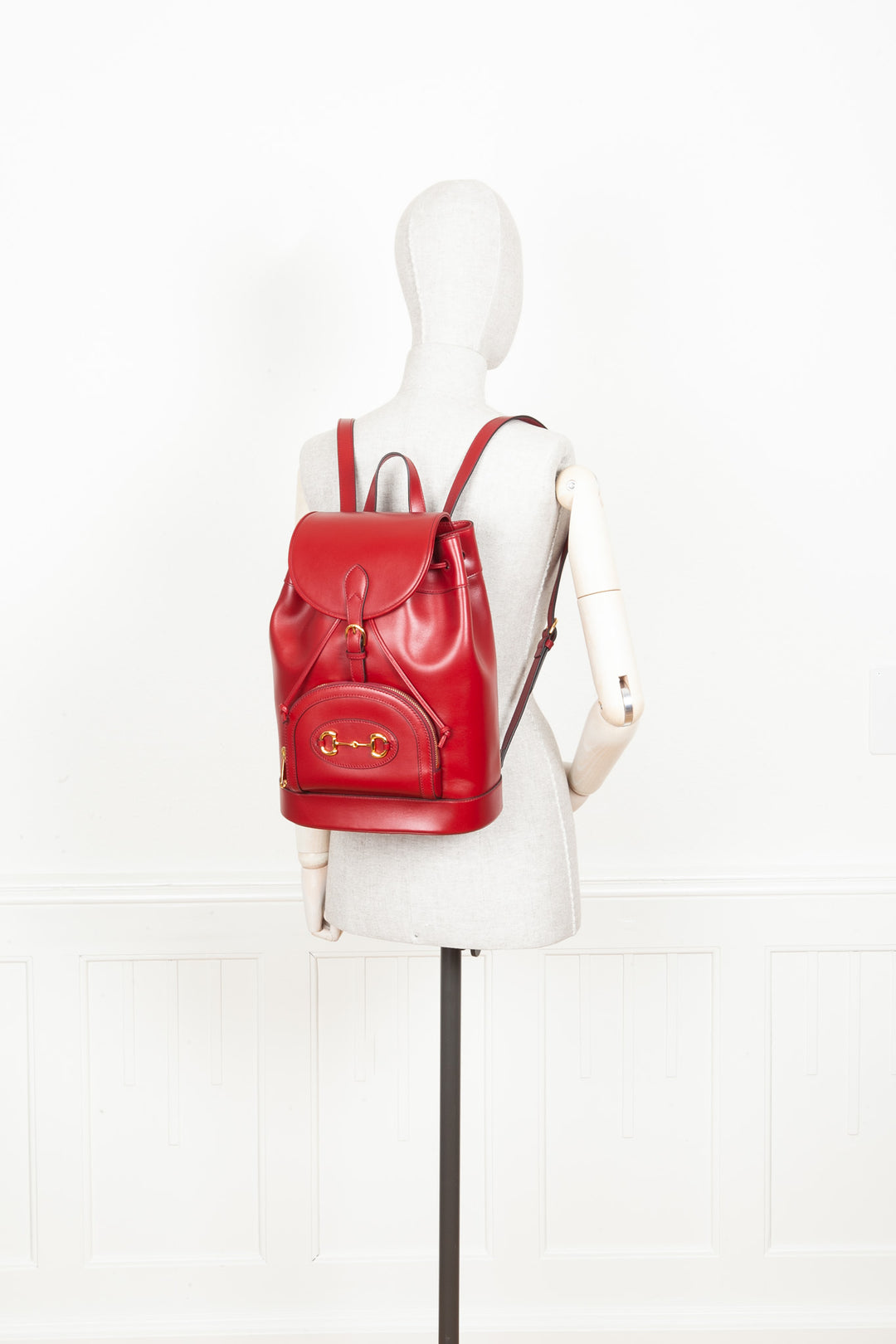 GUCCI 1955 Horsebit Backpack Red