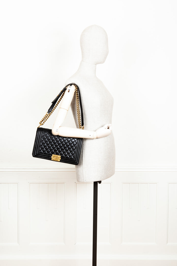 CHANEL Boy Bag Large Black 2015