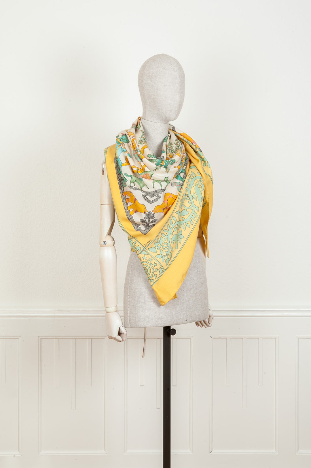 HERMÈS Early America Cashmere Écharpe