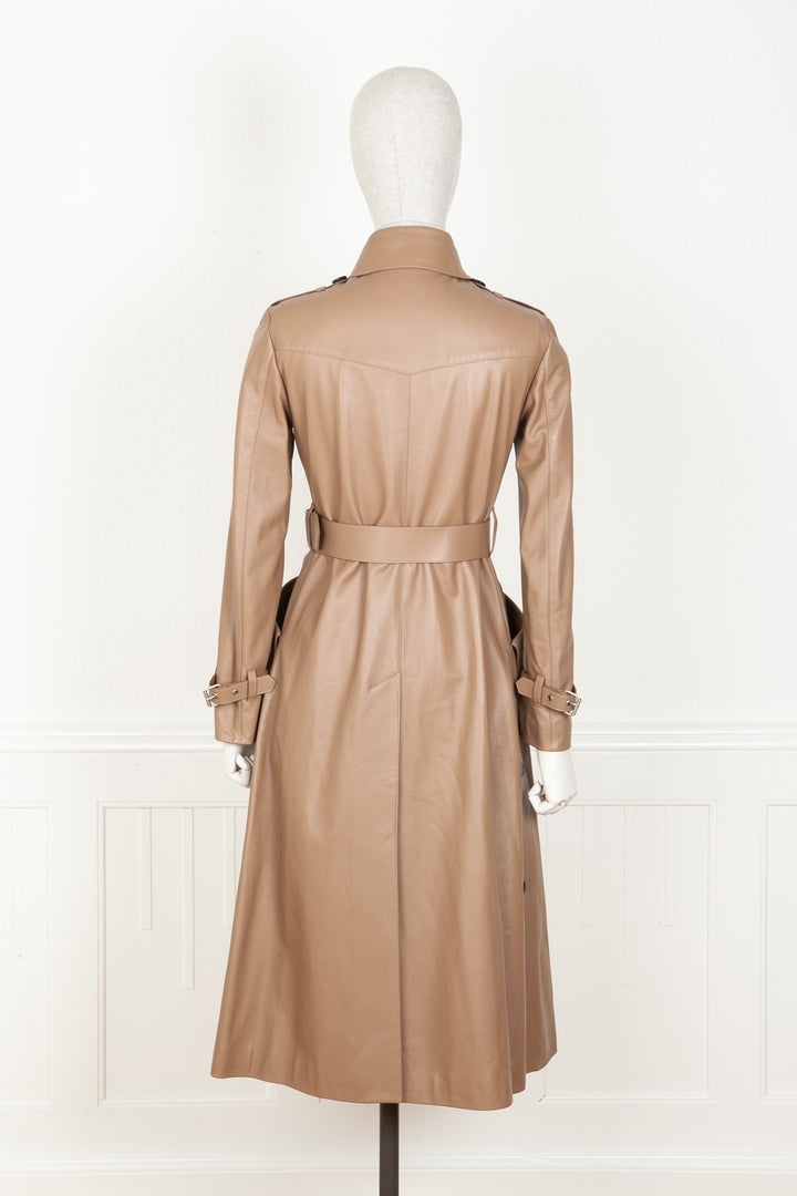 CHRISTIAN DIOR Leather Coat Nude