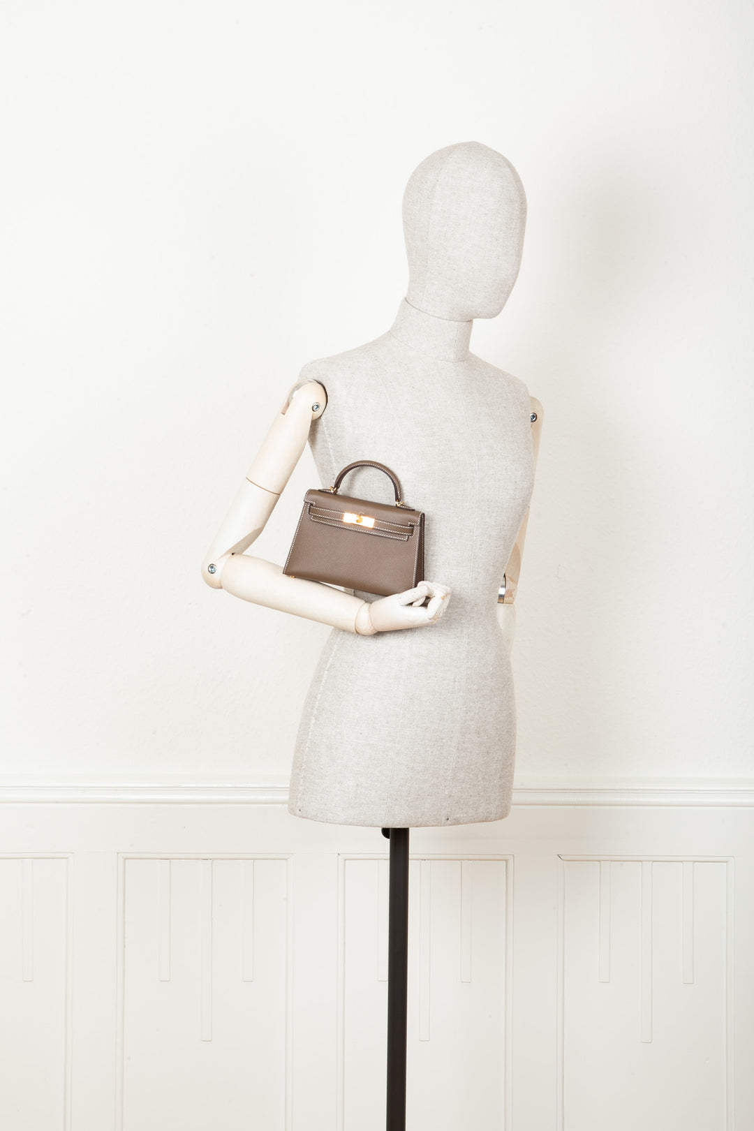 HERMÈS Mini Kelly II Epsom Etoupe