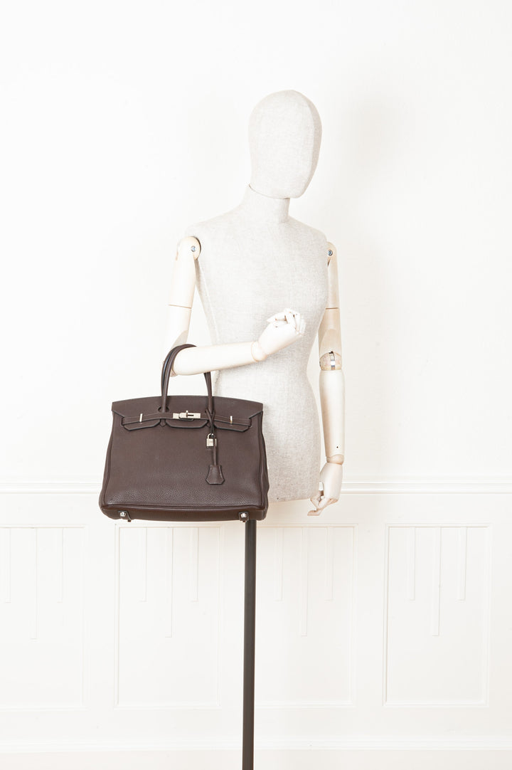HERMÈS Birkin 35 Clemence Ebene
