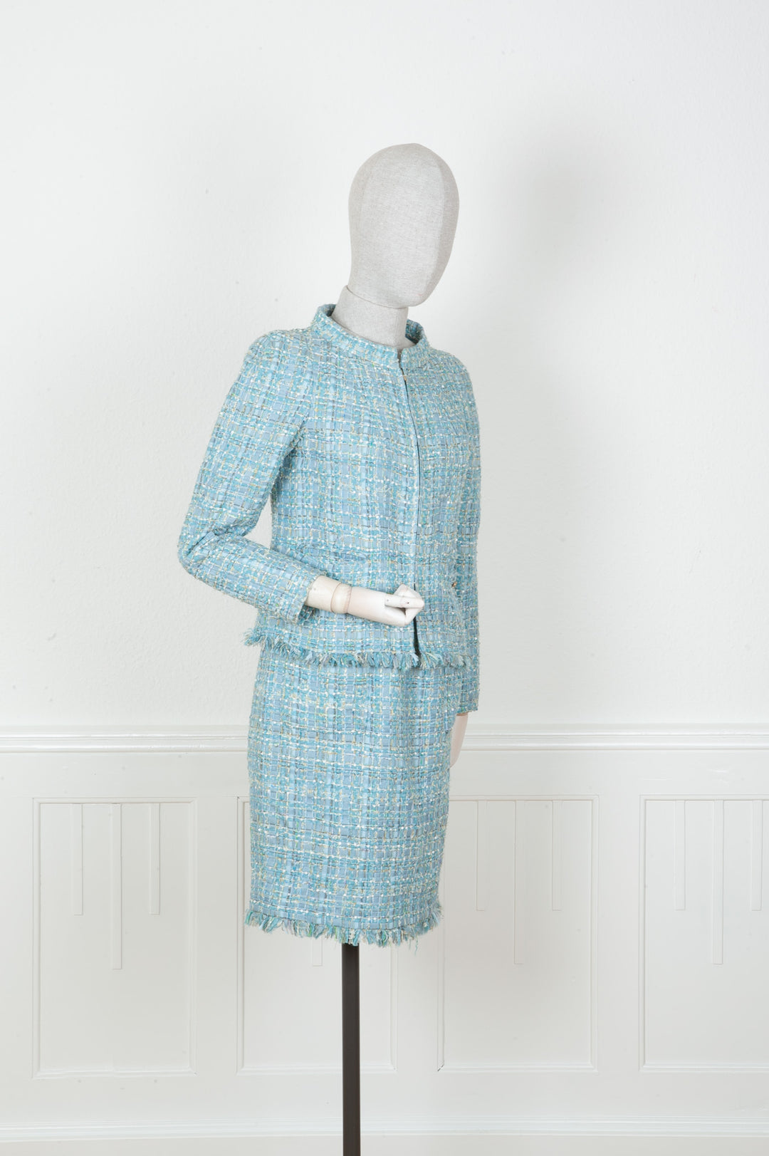 CHANEL Two Piece Tweed Blue 2011