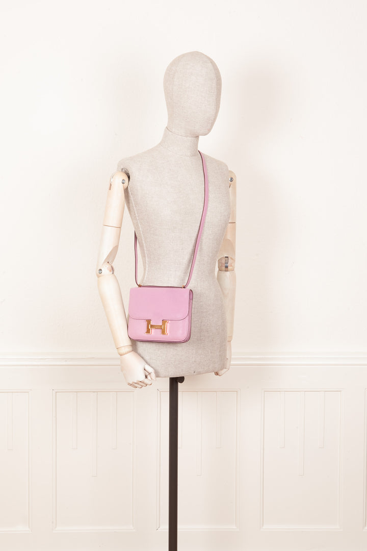 HERMÈS Constance 18 Chèvre Mysore Mauve Sylvestre