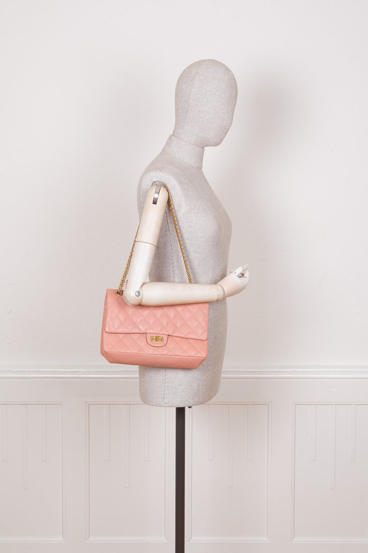 CHANEL 2.55 Reissue Double Flap Bag Caviar Pink