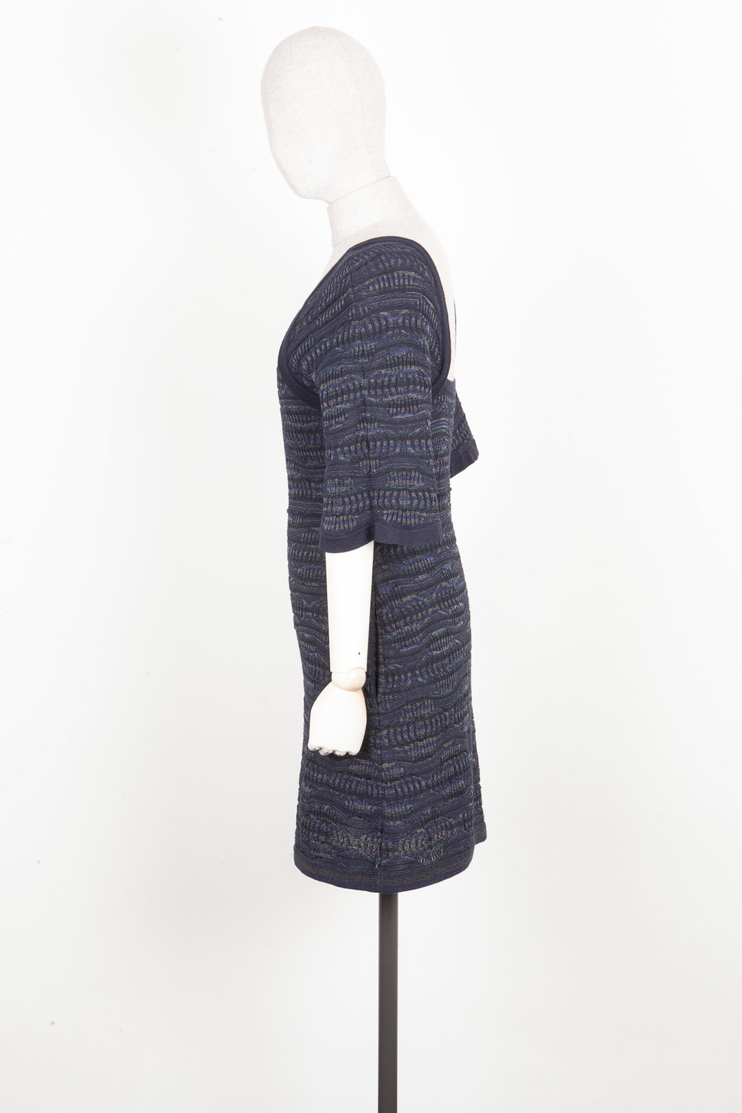CHANEL Knit Dress Blue