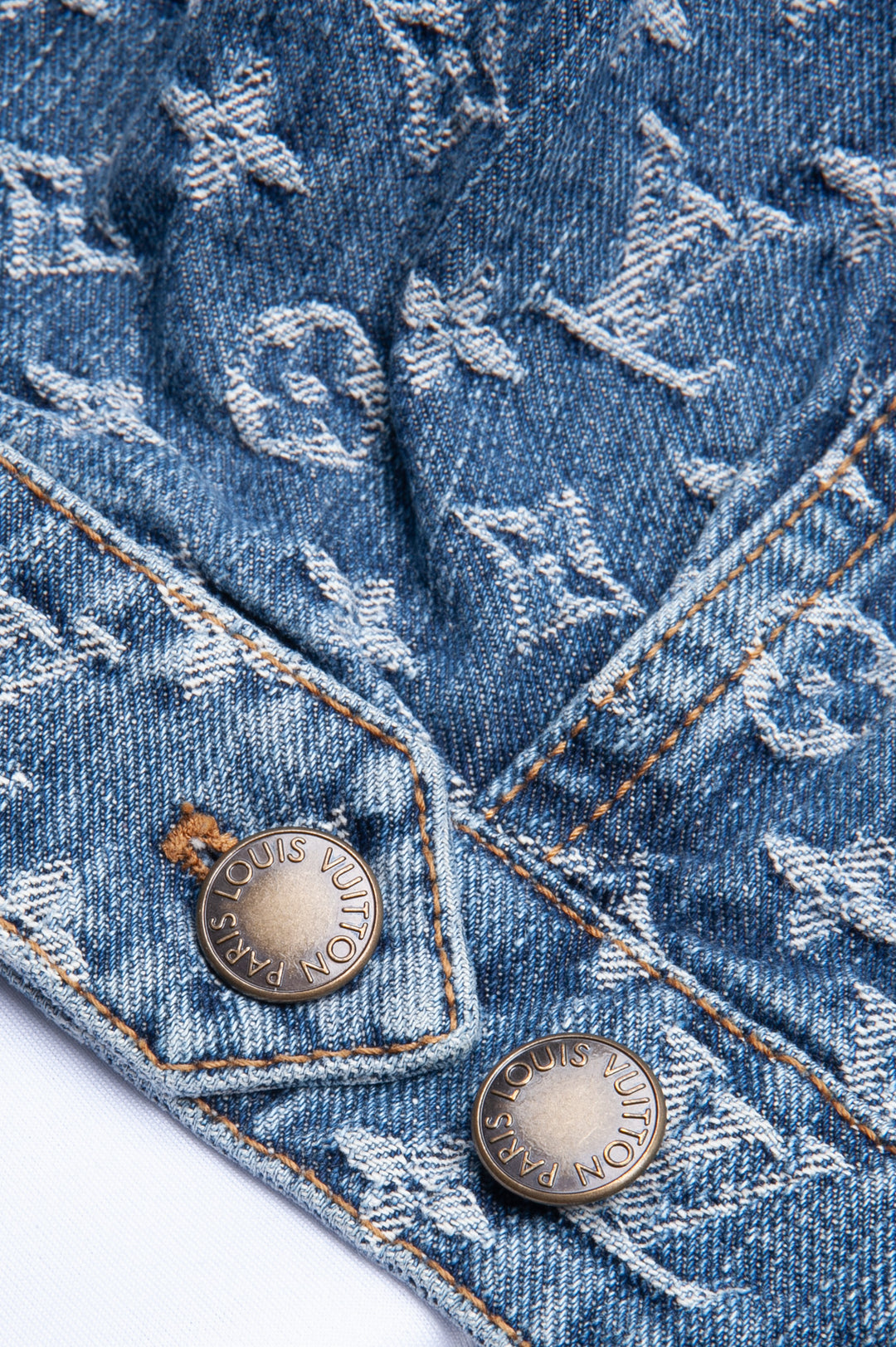 Supreme Louis Vuitton Blue Jean Jacket Monogram Denim Supreme