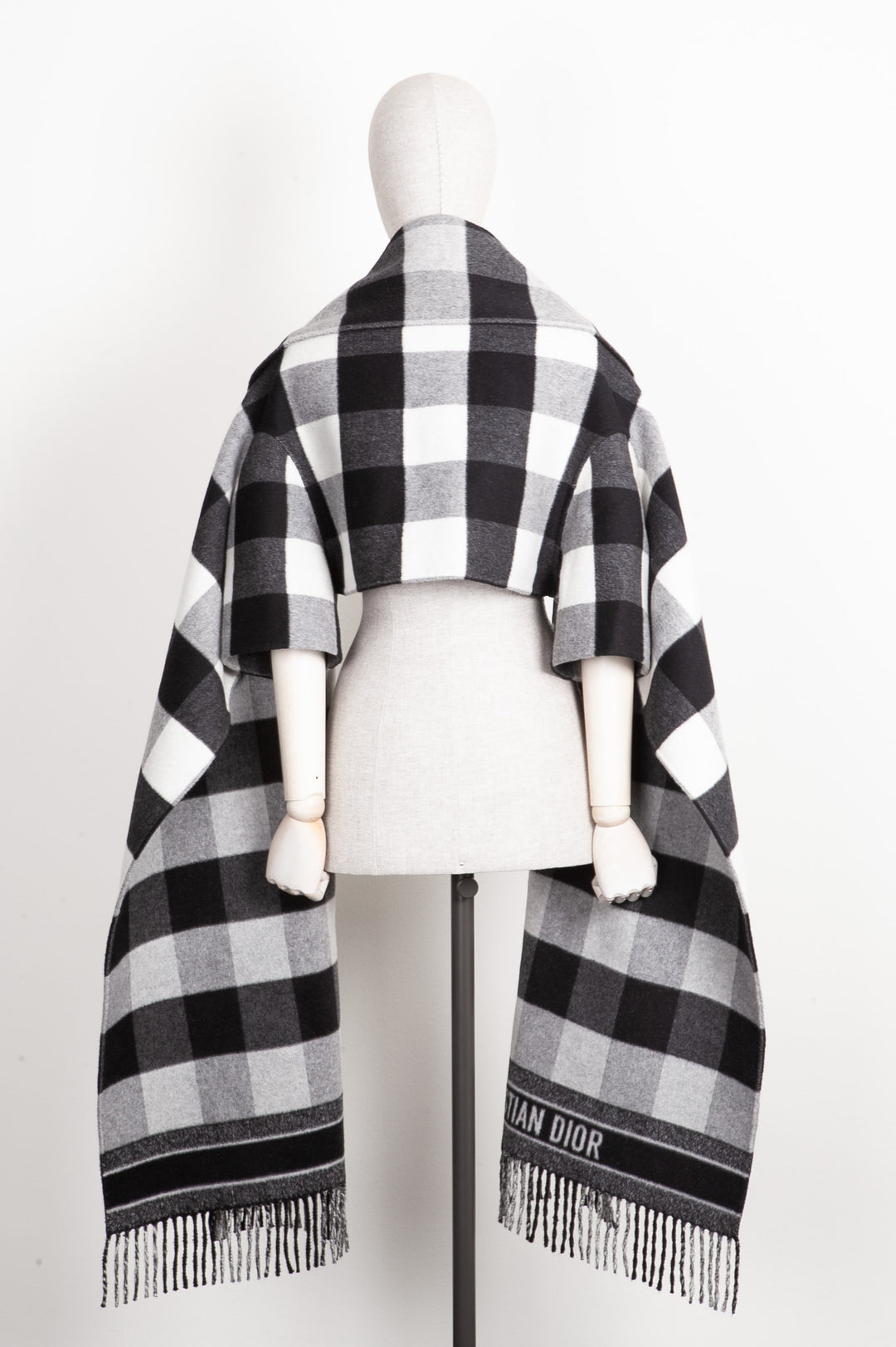 CHRISTIAN DIOR Check´n´Dior Scarf Vest Grey White