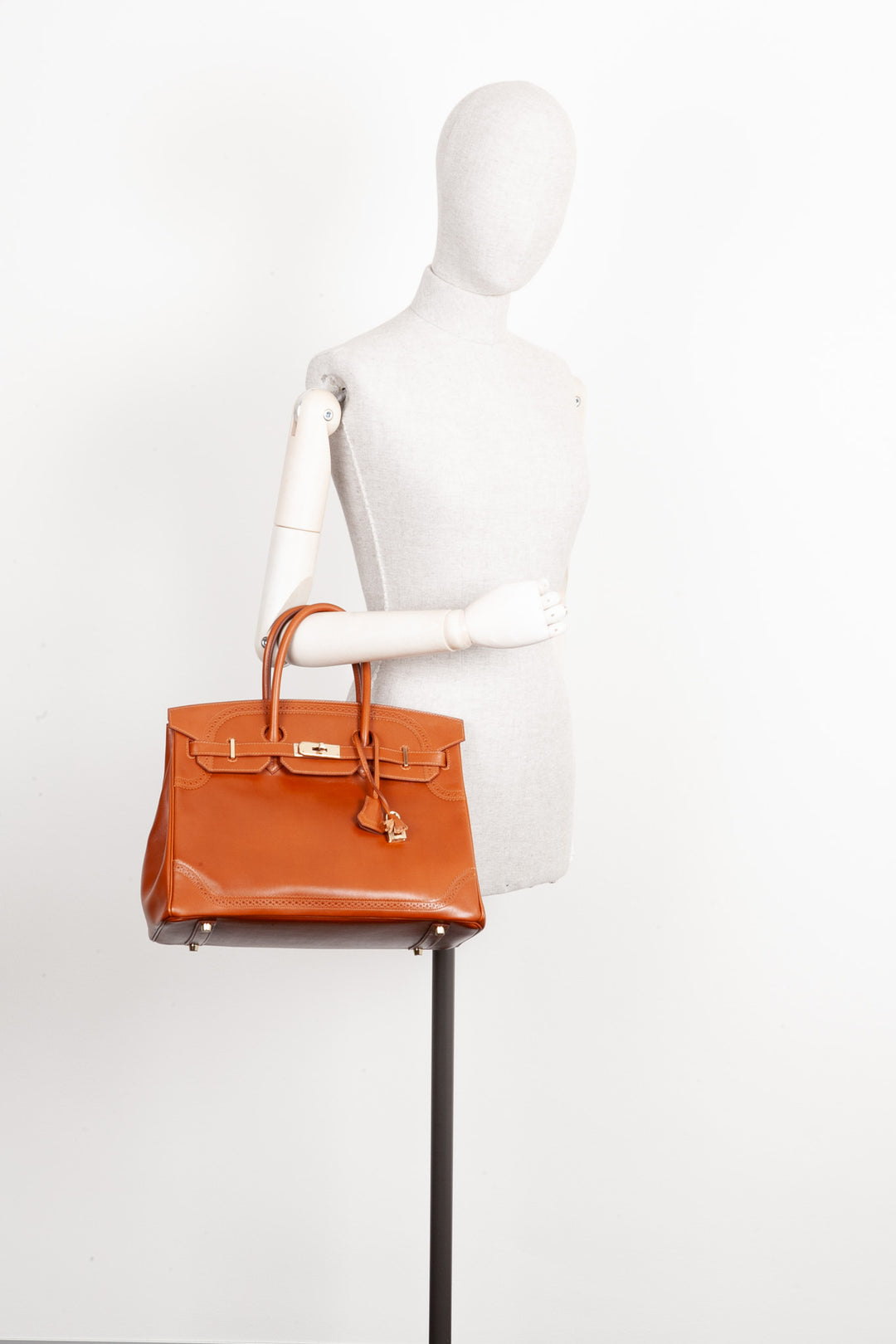 HERMÈS Birkin 35 Ghillies Veau Tadelakt Fauve